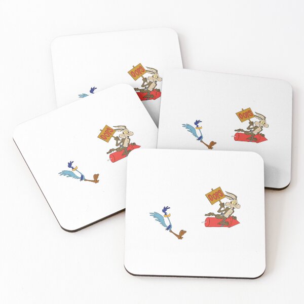 Item preview, Looney Tunes Wile E Coyote Riding Rocket chasing Road Runner designed and sold by sauruscreated.
