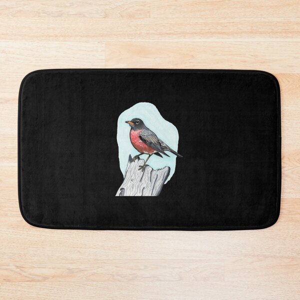 Item preview, American Robin Perched On Beach Wood Classic Bird Graphic designed and sold by DrawnToNatusa.