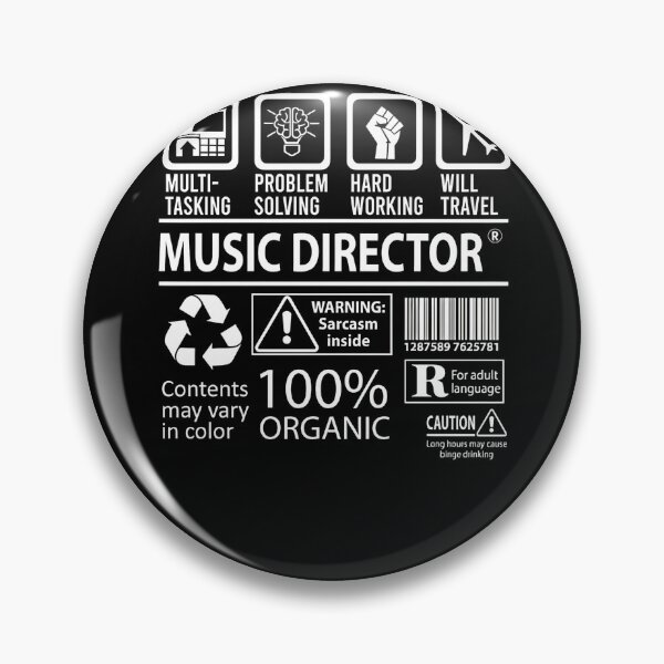 Item preview, music director - multitasking certified job item designed and sold by RetroVibeArty.