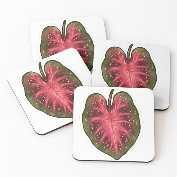 Item preview, Red Caladium Heart Leaf designed and sold by fawnette!.