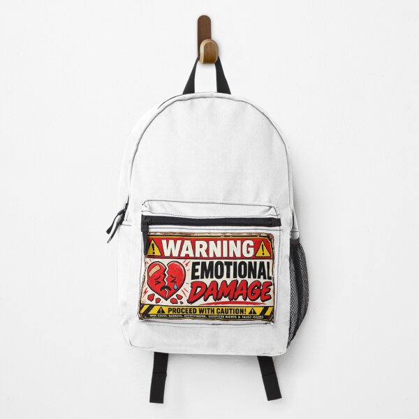 Item preview, Emotional Damage Warning Sign – Funny Broken Heart Vintage Design designed and sold by Sitred123.