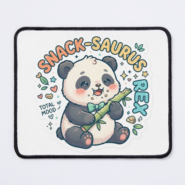 Item preview, Cute Kawaii Snacksaurus Rex Panda Sticker | Anime Style Total Mood Chibi Bear Art | Cute Food Pun Sticker designed and sold by Chipkooo.