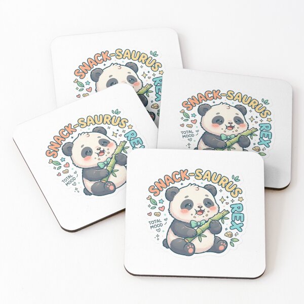 Item preview, Cute Kawaii Snacksaurus Rex Panda Sticker | Anime Style Total Mood Chibi Bear Art | Cute Food Pun Sticker designed and sold by Chipkooo.