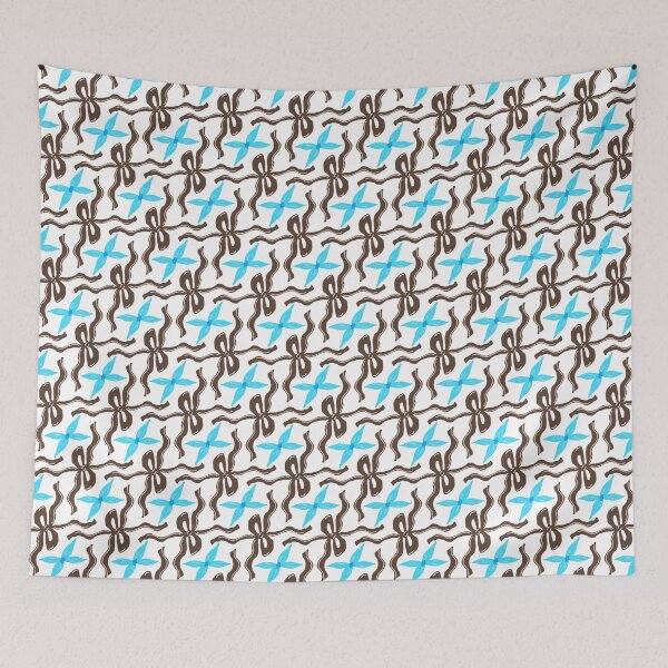 Item preview, Brown Ribbon & Blue Flower designed and sold by Haruwa.