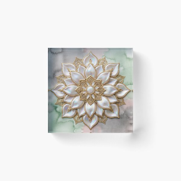 Item preview, Soft Geometric Lotus Flower Mandala designed and sold by IntelliMindDesigns.
