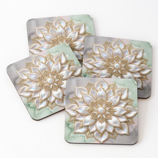 Item preview, Soft Geometric Lotus Flower Mandala designed and sold by IntelliMindDesigns.