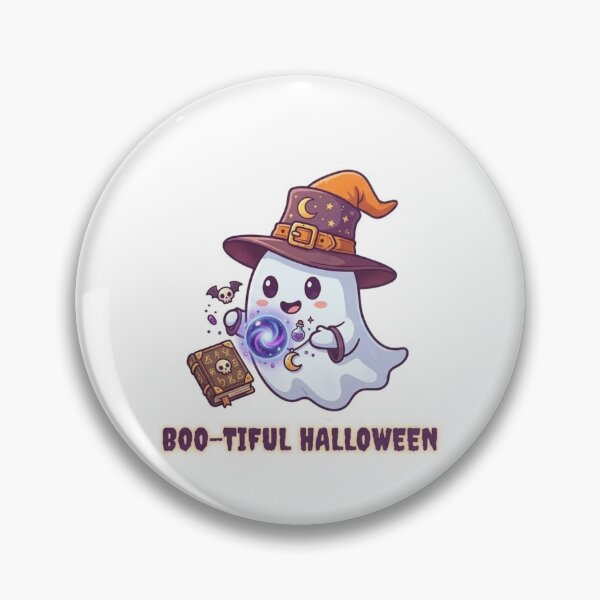 Item preview, Cute Kawaii Wizard Ghost Boo tiful Halloween designed and sold by Amituniqdesign .
