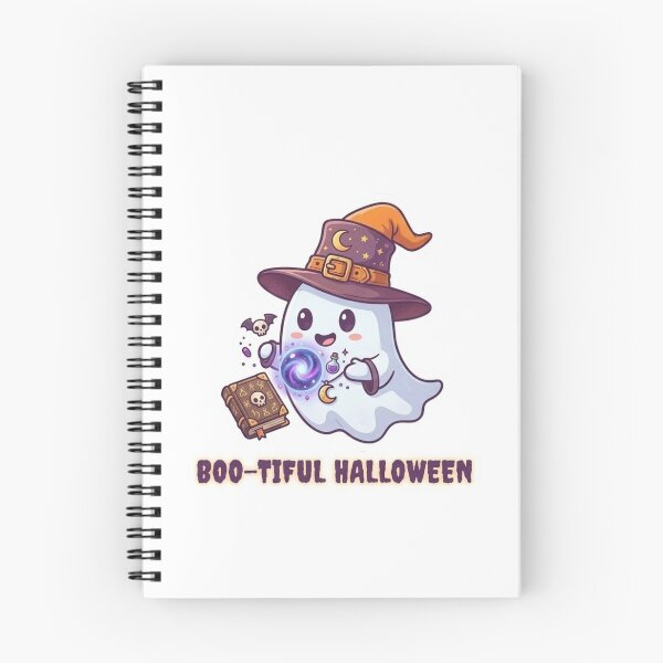 Item preview, Cute Kawaii Wizard Ghost Boo tiful Halloween designed and sold by Amituniqdesign .