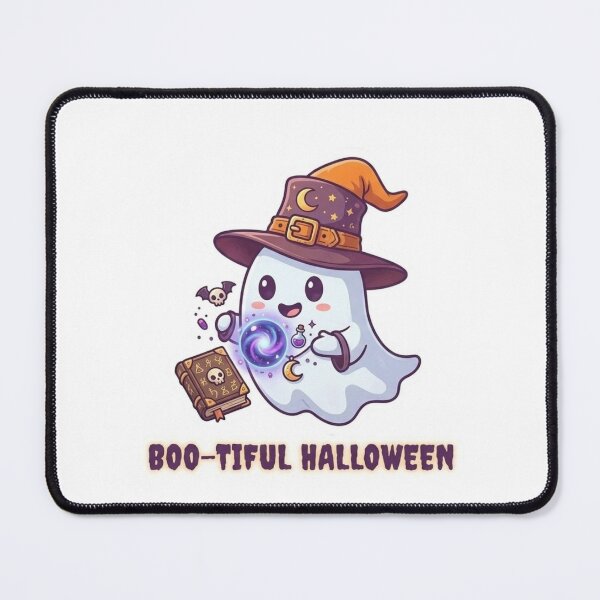 Item preview, Cute Kawaii Wizard Ghost Boo tiful Halloween designed and sold by Amituniqdesign .