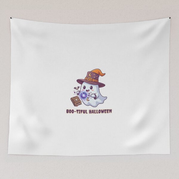 Item preview, Cute Kawaii Wizard Ghost Boo tiful Halloween designed and sold by Amituniqdesign .
