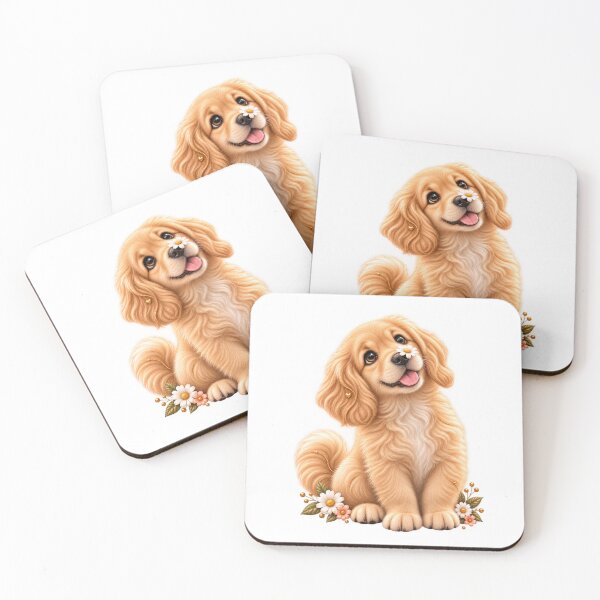 Item preview, Cute Golden Retriever with Daisy – Adorable Dog Lover Design designed and sold by HO•Designs.
