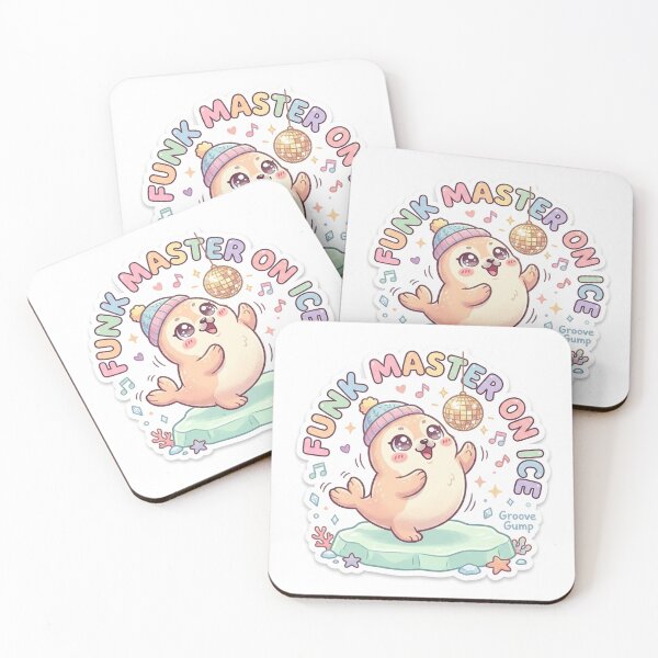 Item preview, Cute Kawaii Funk Master On Ice Seal Sticker | Anime Style Groove Gump Chibi Art | Winter Sticker designed and sold by Chipkooo.