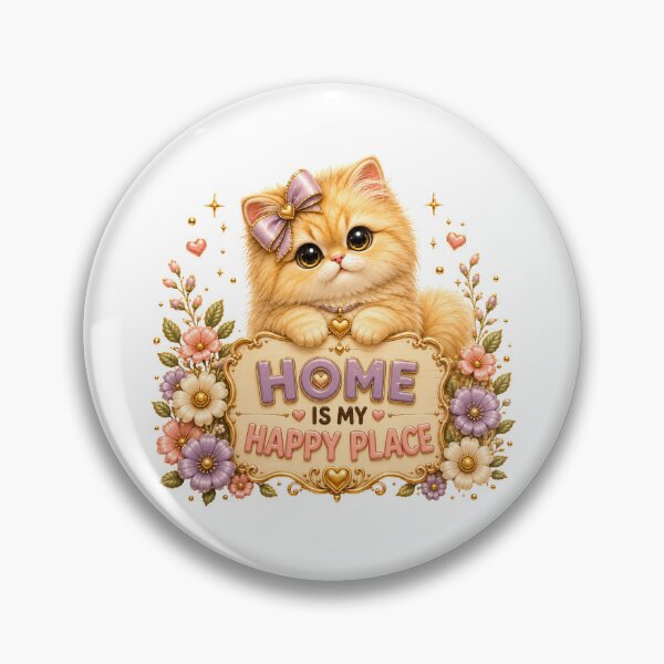 Item preview, Home Is My Happy Place – Cute Persian Cat Cozy Design designed and sold by HO•Designs.