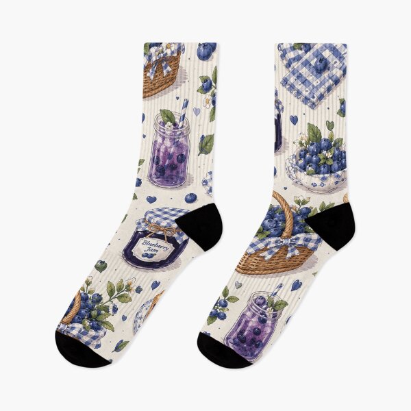 Item preview, Blueberry Picnic Cottagecore Summer Berry Pattern designed and sold by RJACreative.