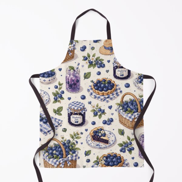 Item preview, Blueberry Picnic Cottagecore Summer Berry Pattern designed and sold by RJACreative.