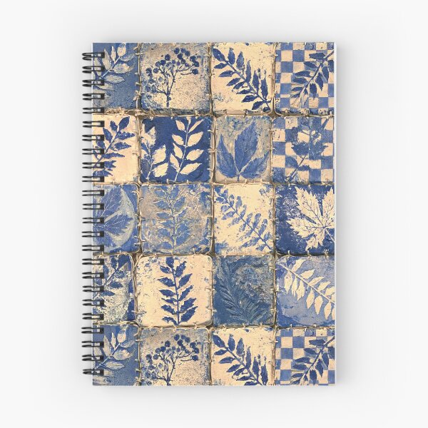 Item preview, Blue and Cream Botanical Tile Pattern – Vintage Mediterranean Ceramic Design designed and sold by Snifferius.