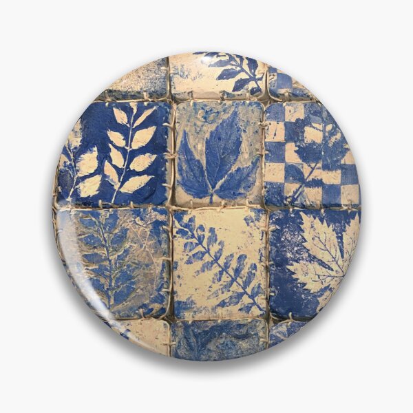 Item preview, Blue and Cream Botanical Tile Pattern – Vintage Mediterranean Ceramic Design designed and sold by Snifferius.