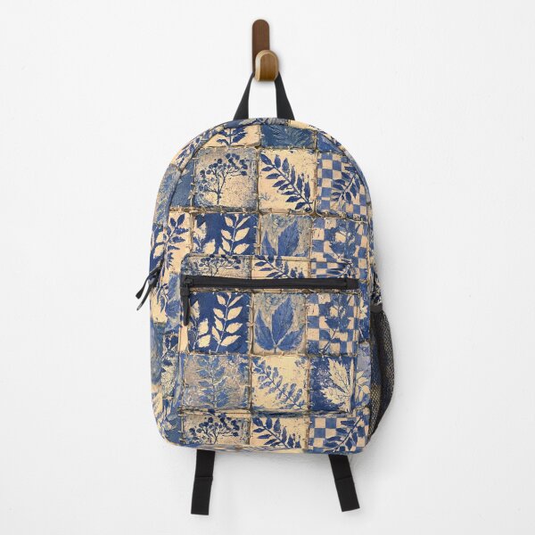 Item preview, Blue and Cream Botanical Tile Pattern – Vintage Mediterranean Ceramic Design designed and sold by Snifferius.