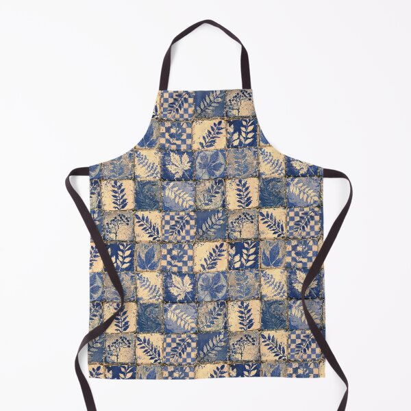 Item preview, Blue and Cream Botanical Tile Pattern – Vintage Mediterranean Ceramic Design designed and sold by Snifferius.