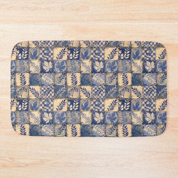 Item preview, Blue and Cream Botanical Tile Pattern – Vintage Mediterranean Ceramic Design designed and sold by Snifferius.