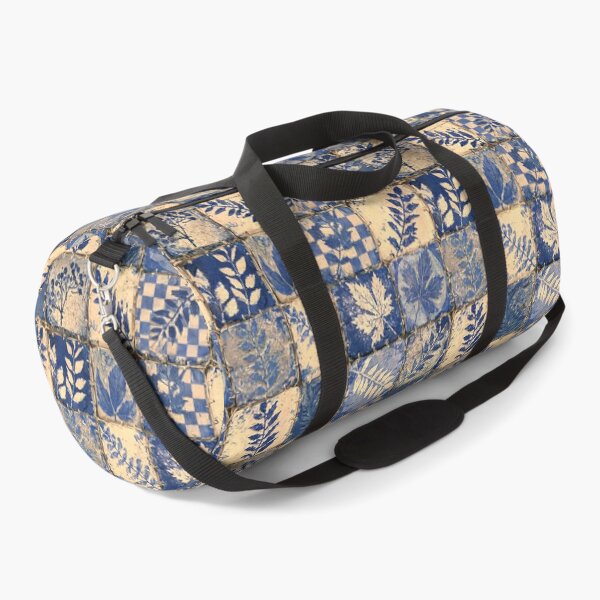 Item preview, Blue and Cream Botanical Tile Pattern – Vintage Mediterranean Ceramic Design designed and sold by Snifferius.