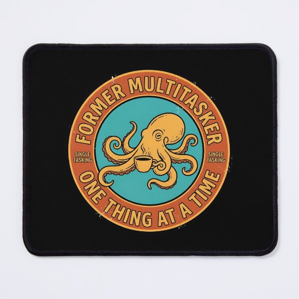 Item preview, Former Multitasker One Thing At A Time Vintage Badge designed and sold by DuckOddity.