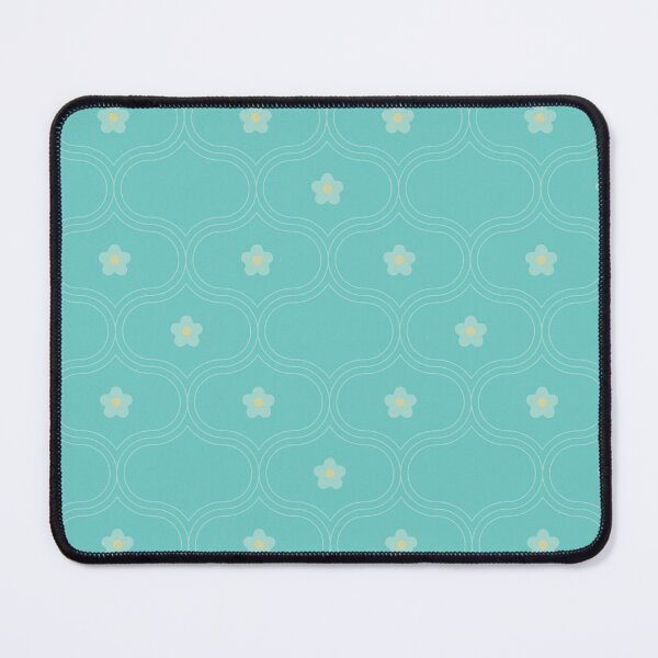 Item preview, Retro Turquoise Flower Trellis designed and sold by Haruwa.