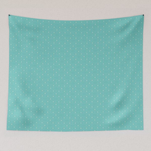 Item preview, Retro Turquoise Flower Trellis designed and sold by Haruwa.