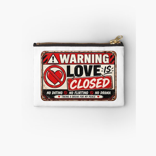 Item preview, Love Closed Warning Sign – Funny No Dating Anti Love Vintage Design designed and sold by Sitred123.