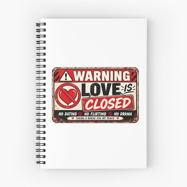Item preview, Love Closed Warning Sign – Funny No Dating Anti Love Vintage Design designed and sold by Sitred123.