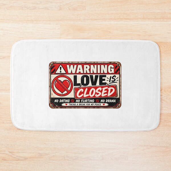 Item preview, Love Closed Warning Sign – Funny No Dating Anti Love Vintage Design designed and sold by Sitred123.