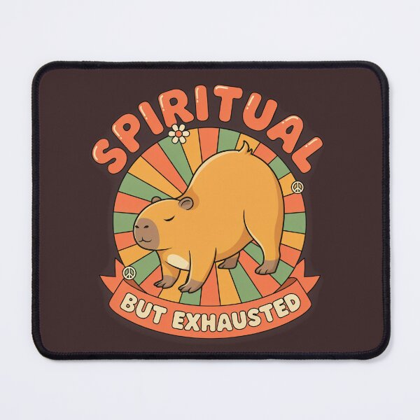 Item preview, Spiritual But Exhausted – Funny Capybara Humor designed and sold by Sezee.