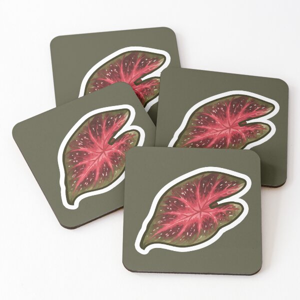 Item preview, Slender Red Caladium Leaf designed and sold by fawnette!.