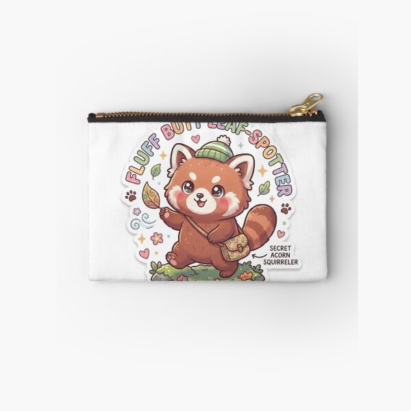 Item preview, Cute Kawaii Fluff Butt Leaf-Spotter Red Panda Sticker | Anime Style Secret Acorn Squirreler Chibi Art | Cute Foraging Sticker designed and sold by Chipkooo.