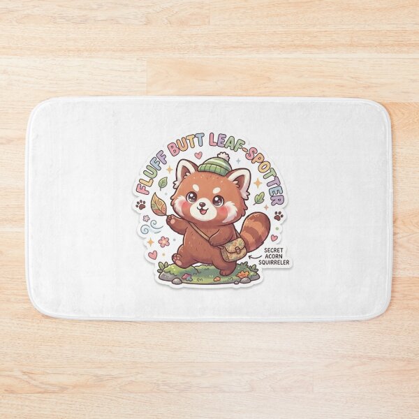 Item preview, Cute Kawaii Fluff Butt Leaf-Spotter Red Panda Sticker | Anime Style Secret Acorn Squirreler Chibi Art | Cute Foraging Sticker designed and sold by Chipkooo.