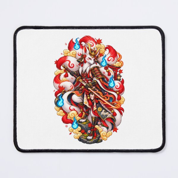 Item preview, Nine-Tailed Fox Samurai | Japanese Kitsune Warrior with Katana designed and sold by MrDev.