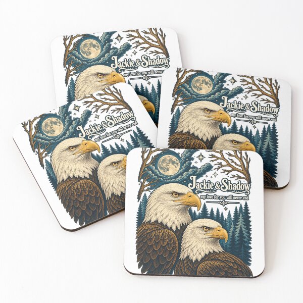 Item preview, Jackie and Shadow Moonlit Eagle Love Tribute designed and sold by KireVeronica.