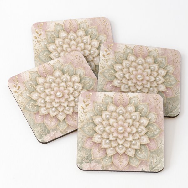 Item preview, Pearl Lotus Mandala Dusty Rose designed and sold by IntelliMindDesigns.