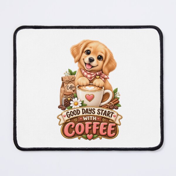 Item preview, Good Days Start With Coffee – Cute Golden Retriever Coffee Lover designed and sold by HO•Designs.