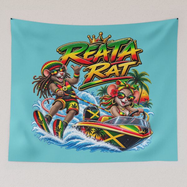 Item preview, Reata Rat Reggae Waterskiing & Speedboat - Rasta Island Vibes designed and sold by digitalbob60.