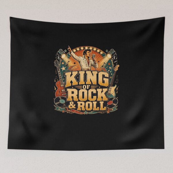 Item preview, Elvis Presley, King of Rock and Roll: A Vintage Tribute Graphic designed and sold by interdesigner.