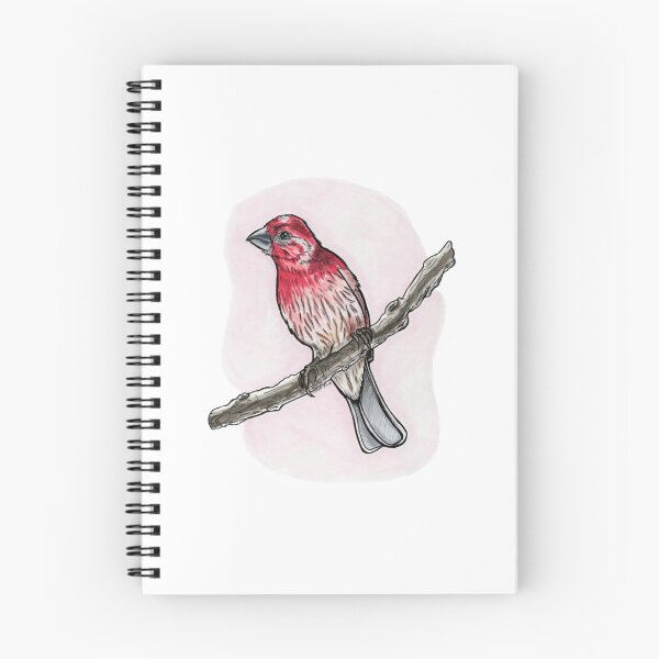 Item preview, Vibrant House Finch Perched On Branch Red Songbird Graphic designed and sold by DrawnToNatusa.