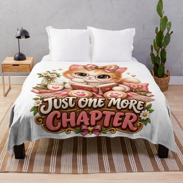 Item preview, Just One More Chapter – Cute Cat Book Lover Cozy Reading Aesthetic designed and sold by HO•Designs.