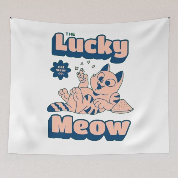 Item preview, The Lucky Meow - Retro Vintage Cat designed and sold by GenZFashion000.