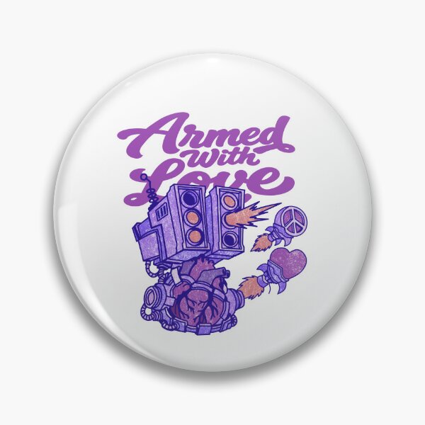 Item preview, Armed With Love Cybernetic Heart Rocket Launcher Peace Sign designed and sold by ExclusiveThink.