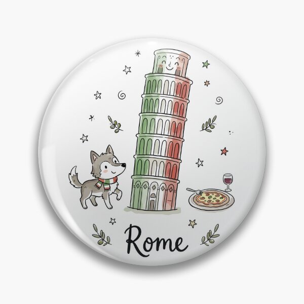 Item preview, Cute Leaning Tower Italy Doodle Art designed and sold by RamyGallery.