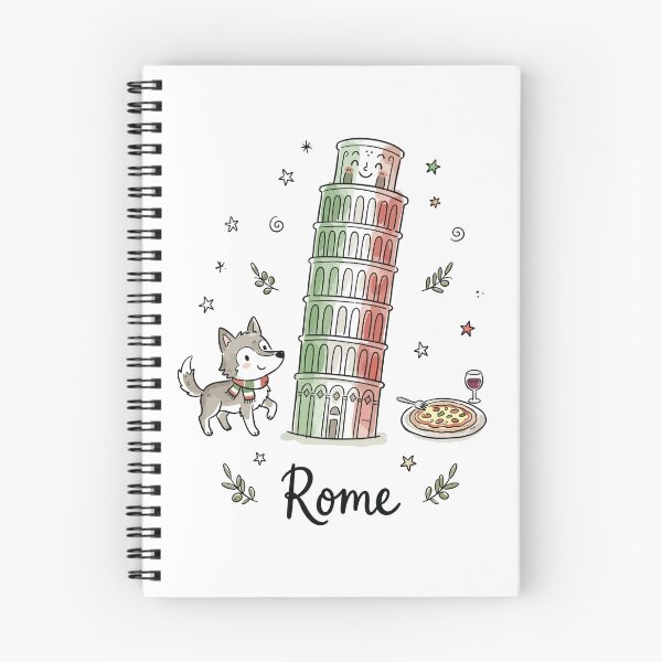 Item preview, Cute Leaning Tower Italy Doodle Art designed and sold by RamyGallery.
