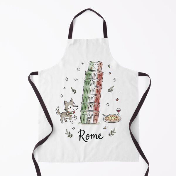 Item preview, Cute Leaning Tower Italy Doodle Art designed and sold by RamyGallery.