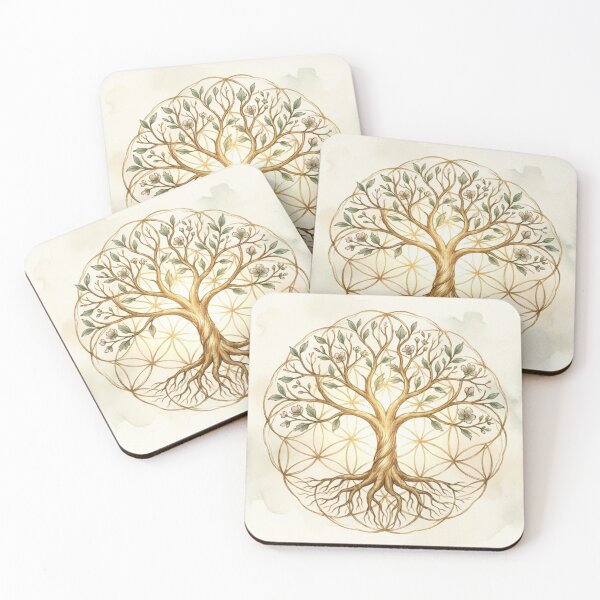 Item preview, Golden Tree of Life Sacred Geometry designed and sold by IntelliMindDesigns.