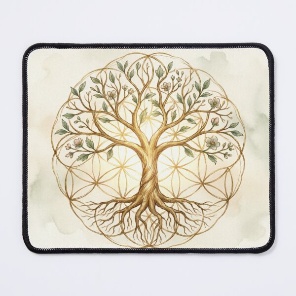 Item preview, Golden Tree of Life Sacred Geometry designed and sold by IntelliMindDesigns.
